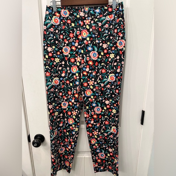 Boden Danby pull on trousers in rainbow floral size 8R Excellent condition - Picture 2 of 5